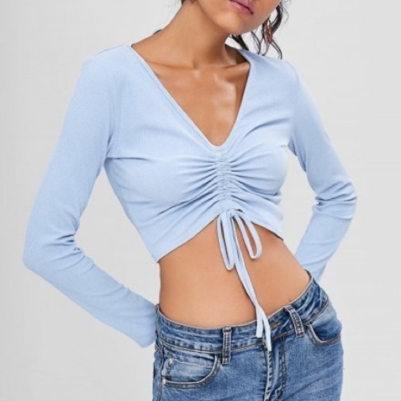 long ruched tank top